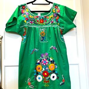 Embroidered Mexican Dress, gently worn
